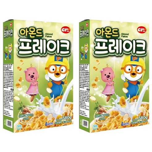 씨알로 아몬드 프레이크 시리얼, 580g, 2개