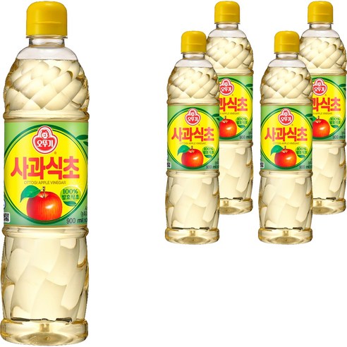 오뚜기 사과식초, 5개, 900ml