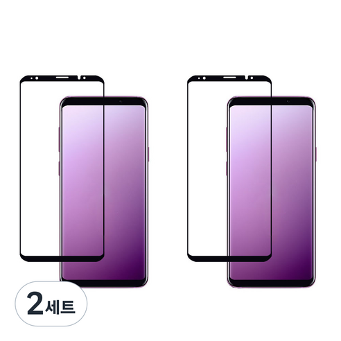 렉스 케이스 호환형 풀커버 강화유리 휴대폰 액정보호필름 2P, 2세트