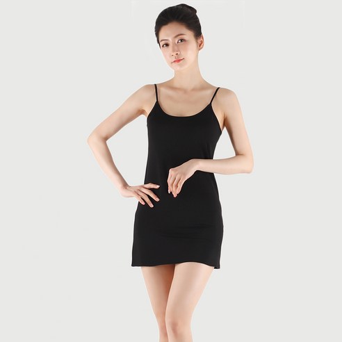 테라우드 인견 싱글 끈 슬립 숏