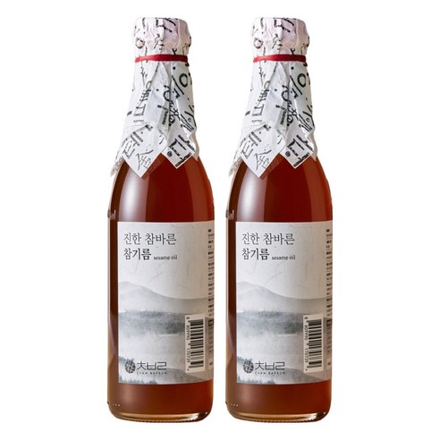 향유 진한 참바른 저온압착 참기름, 350ml, 2개