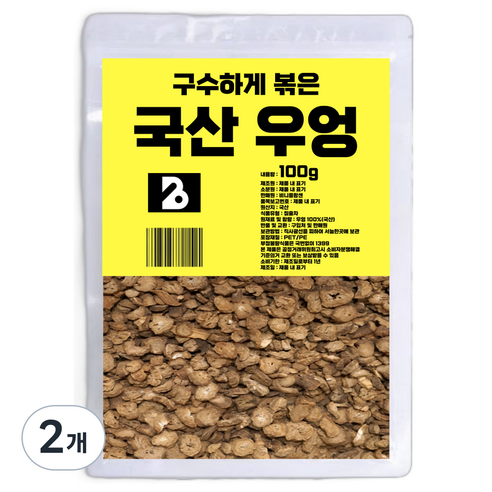 비니플랑센 구수하게 볶은 국산 우엉, 100g, 2개