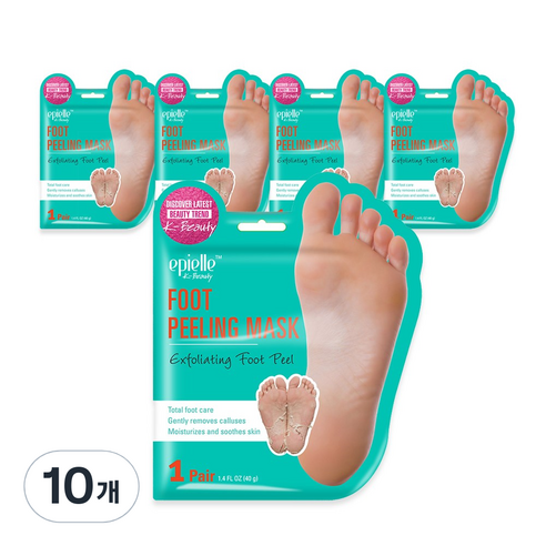 에피엘르 각질제거 풋 필링 마스크팩, 2개입, 10개, 40g