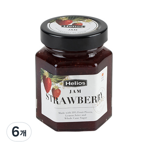 헬리오스 내츄럴 딸기잼, 330g, 6개