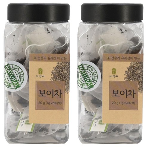 자연애 보이차, 1g, 20개입, 2개
