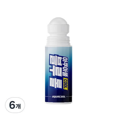 아쿠아쿨 블루 롤, 100ml, 6개