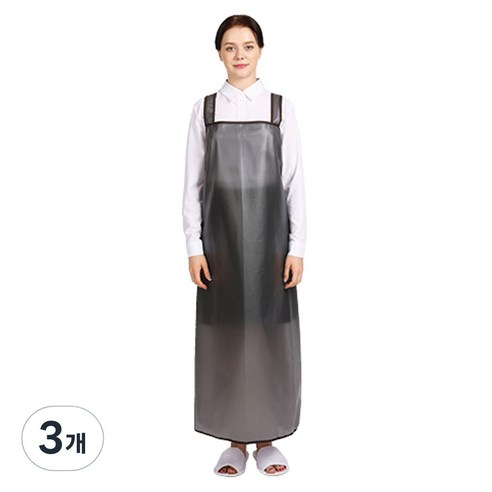 웰프런 메쉬 방수앞치마 H형 대, 블랙, 3개