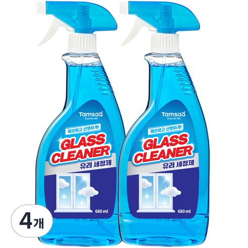 탐사 유리 세정제, 680ml, 4개