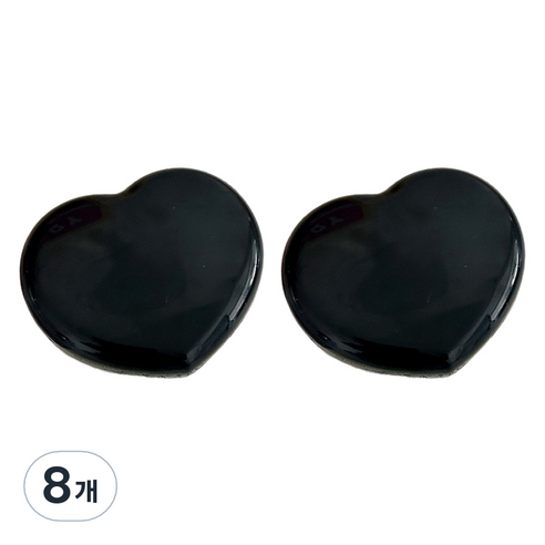 헬씨닷 칼라 하트 렌즈통, 블랙, 8개