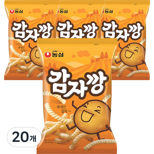 농심 감자깡, 75g, 20개
