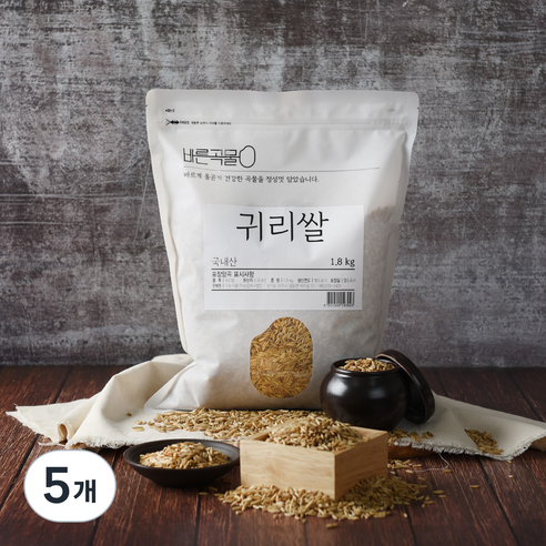 바른곡물 국산 귀리쌀, 1.8kg, 5개