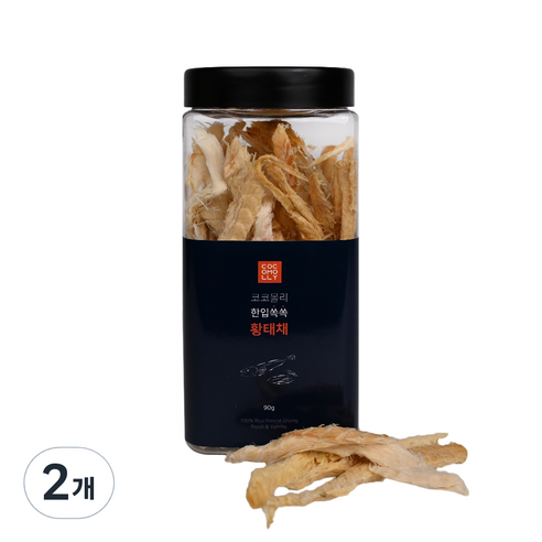 코코몰리 반려동물 한입쏙쏙 트릿 동결건조간식 90g, 2개, 황태채