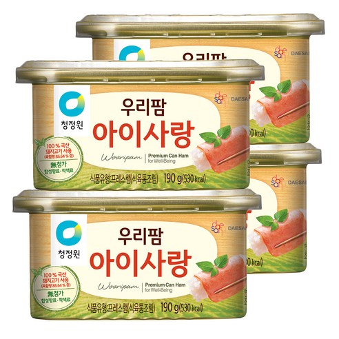 청정원 우리팜 아이사랑 햄통조림, 190g, 4개