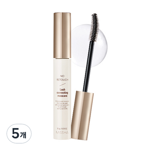 미샤 노 리터치 보정 마스카라 9.5g, 혼합색상, 5개