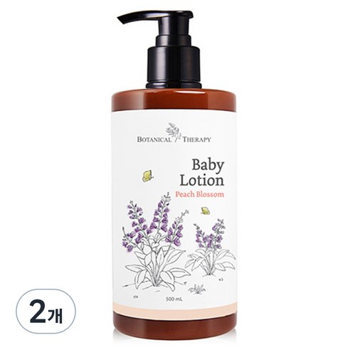 보타니컬테라피 대용량 베이비 로션 피치블로썸향, 500ml, 2개
