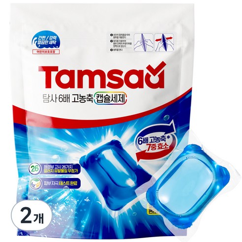 탐사 6배 고농축 캡슐세제 14ml, 60개입, 2개