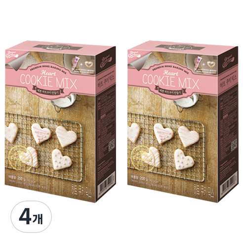 브레드가든 하트 쿠키 믹스, 200g, 4개
