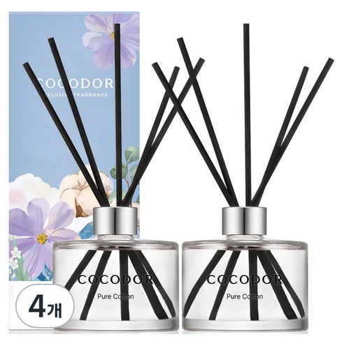 코코도르 퍼퓸 디퓨저, 퓨어코튼, 200ml, 4개