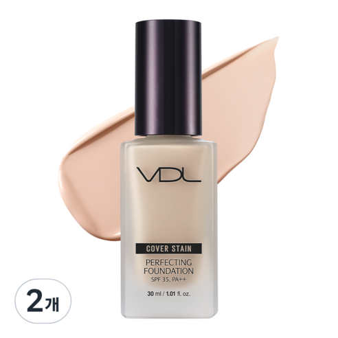 브이디엘 커버스테인 퍼펙팅 파운데이션 30ml, A03, 2개