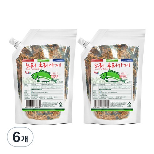 천혜식품 노리 후리가케, 210g, 6개