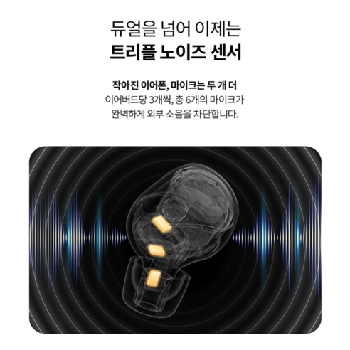 소니 노이즈캔슬링 블루투스 이어폰, WF-1000XM5, 블랙