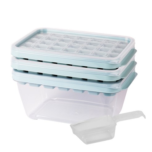 Nanudam Ice Tray 35 Holes 3p + Ice Storage Can + Scoop Set, Mint  Best 5