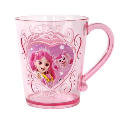 르번 슈팅스타 캐치 티니핑 하트 입체 투명컵