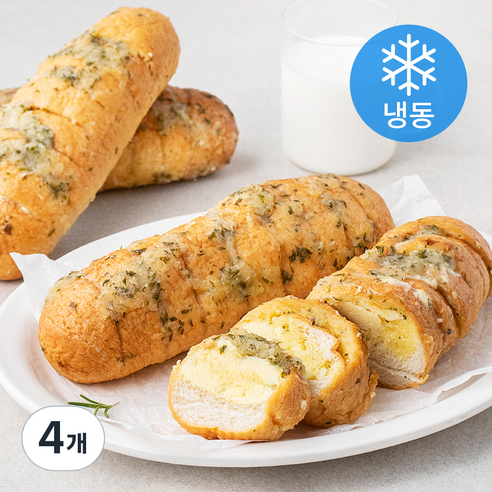화이트램램 크림 품은 갈릭 브레드 (냉동), 150g, 4개입, 4개