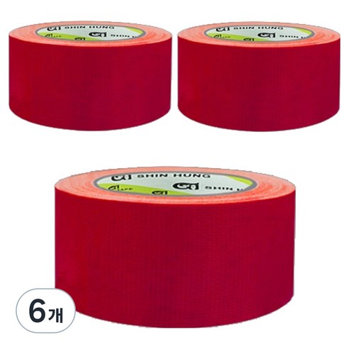 신흥테이프 면테이프 48mm x 25m, 6개