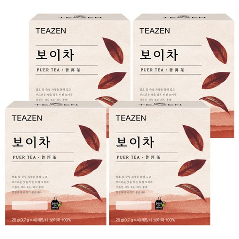 티젠 보이차, 0.7g, 40개입, 4개