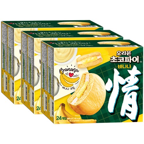 오리온초코파이 바나나맛 케이크, 444g, 6개