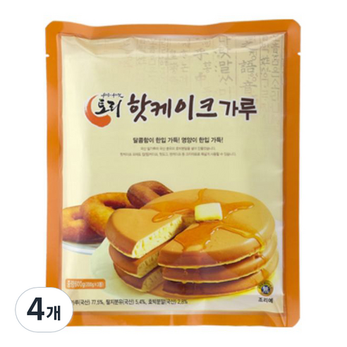 토리식품 핫케이크 가루, 4개, 600g