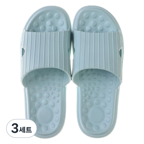 언헤브 부드러운 경량 지압 슬리퍼 230, 04 스카이블루, 3세트