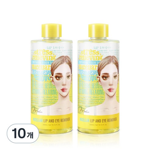 아리얼 릴리빙 미셀라 립앤아이 리무버, 300ml, 10개