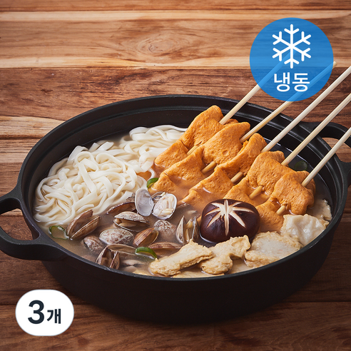 조선전골 바지락 칼국수 어묵탕 (냉동), 3개, 1.01kg