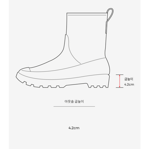 아키클래식 글래스고 여성용 레인부츠 마감