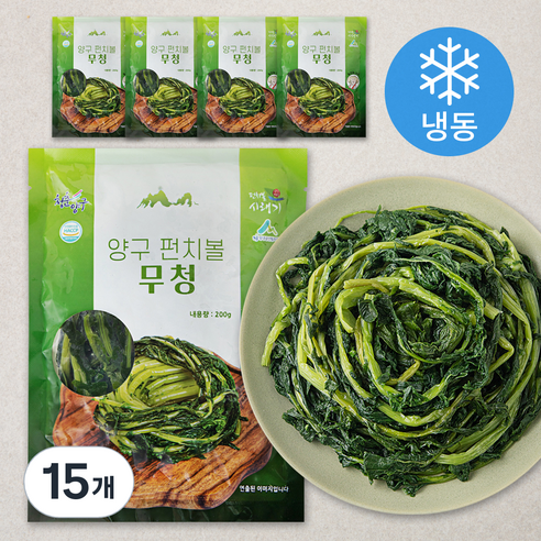 양구군산림조합 펀치볼 무청 (냉동), 200g, 15개, 1개입