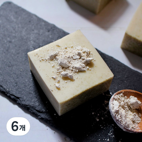 두류헌 지리산 클렌징 비누 화이트클레이, 80g, 6개