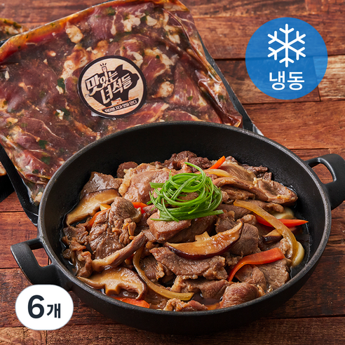 맛있는녀석들 뒷고기 돼지 불백 (냉동), 500g, 6개