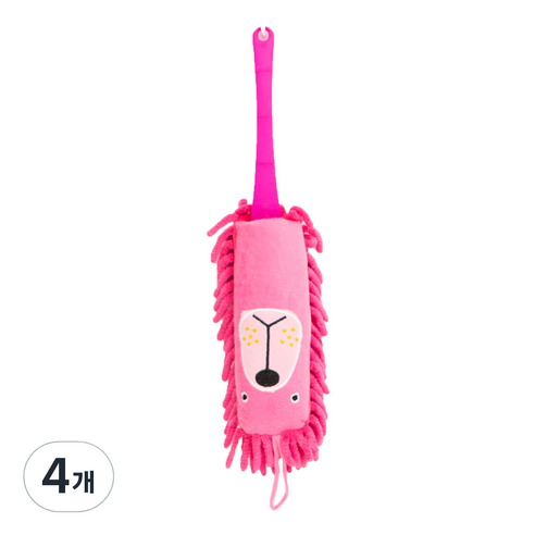 한림리빙 동물 휴대용 먼지털이개, 사자(Pink), 4개