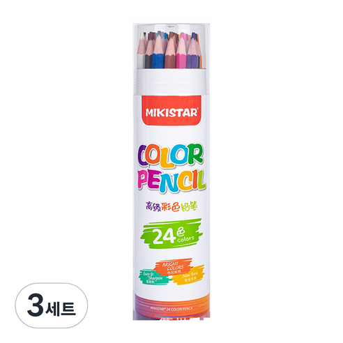 고케이 색연필 미술용품, 24색, 3세트