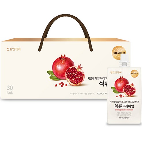 천호엔케어 정성담은 석류즙 프리미엄 30p, 100ml, 30개 석류구매