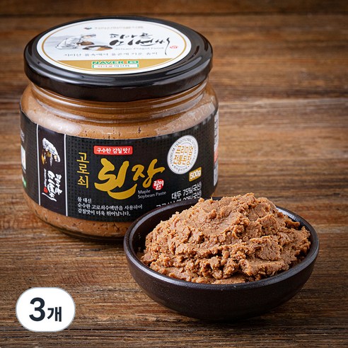 피아골미선씨 고로쇠된장, 500g, 3개