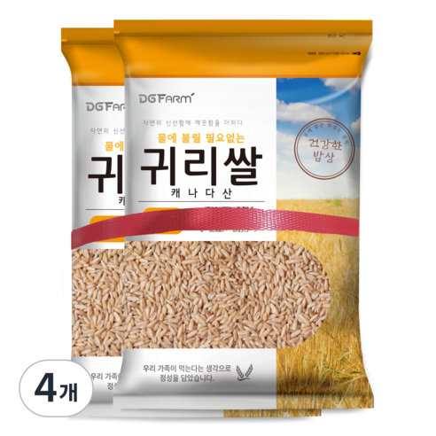 대구농산 불릴필요없는 귀리쌀, 4kg, 4개