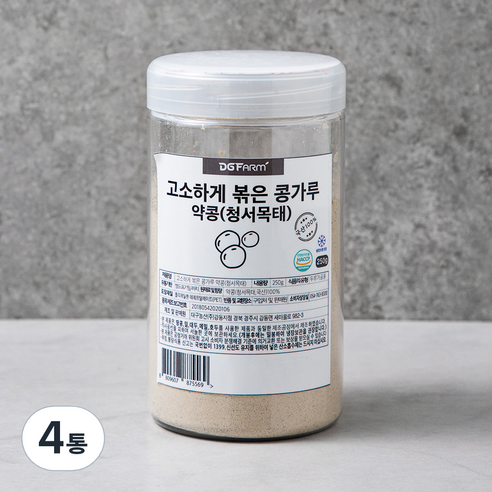 대구농산 고소하게 볶은 콩가루 청약콩, 250g, 4통