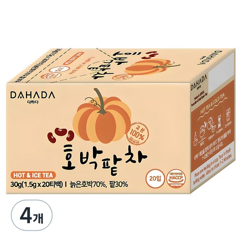 다하다 호박팥차, 1.5g, 20개입, 4개