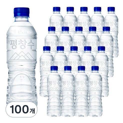 강원평창수 무라벨 생수, 500ml, 100개 동원샘물500