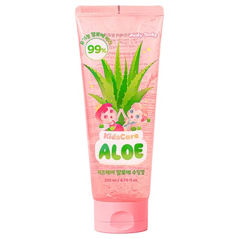 핑키통키 유아용 키즈케어 유기농 알로에 99% 수딩젤, 1개, 200ml