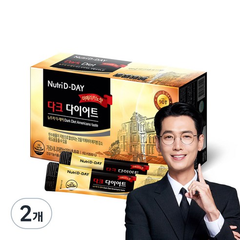 뉴트리디데이 다크 다이어트 아메리카노맛, 1.5g, 2개