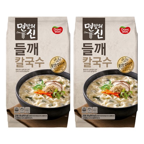 동원 면발의신 들깨칼국수 2인분, 258g, 2개
